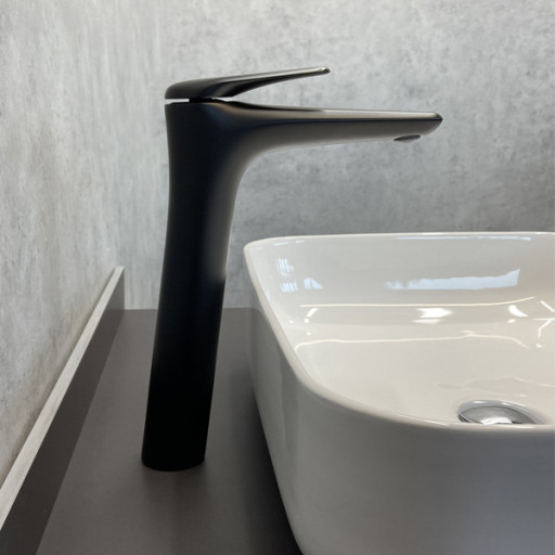 COMFORTY. Смеситель для раковины, картридж 35 мм, черный матовый, FC074B-CMT