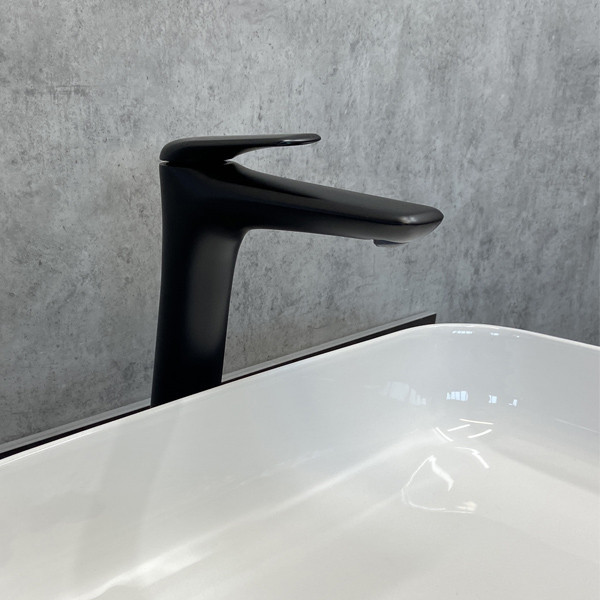 COMFORTY. Смеситель для раковины, картридж 35 мм, черный матовый, FC074B-CMT