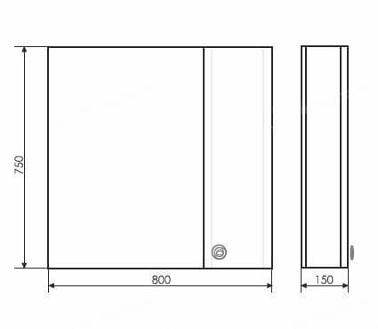 Зеркальный шкаф Comforty Флоренция 70