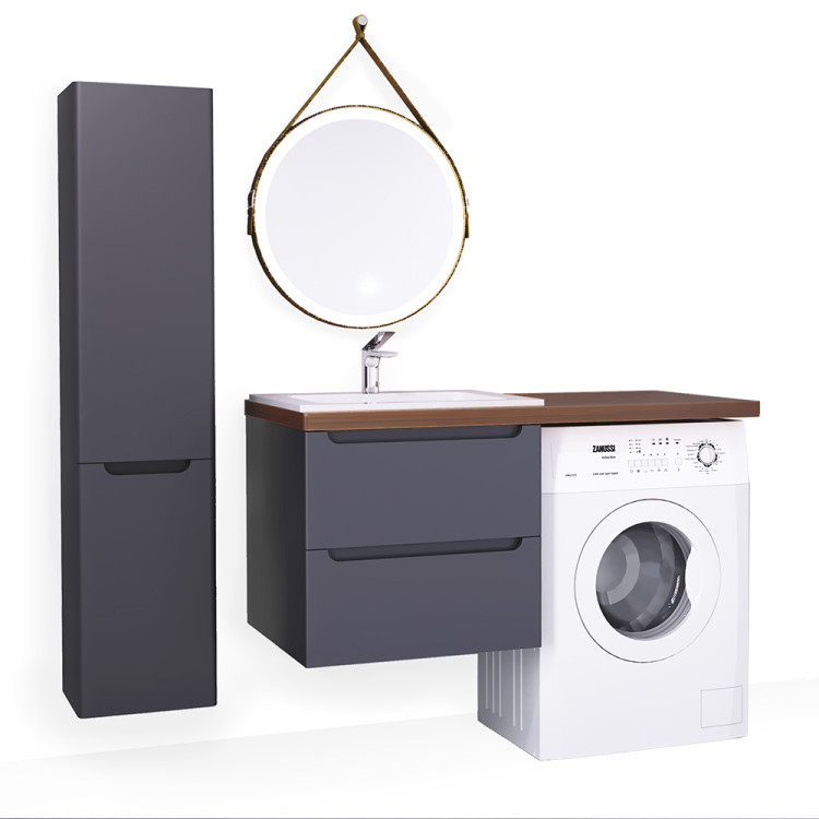 Комплект Wood под стиральную машину, серый