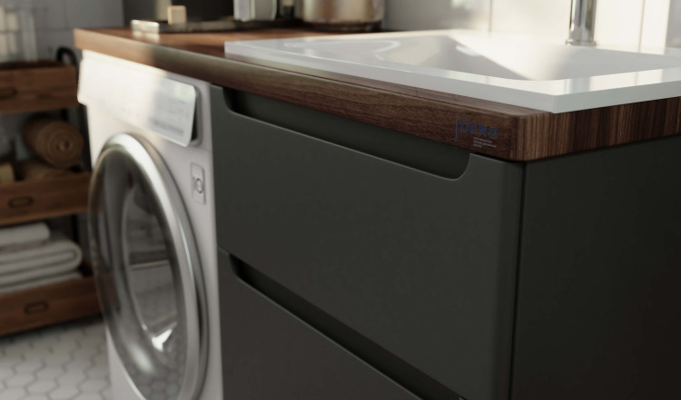 Комплект Wood под стиральную машину, серый