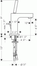 Смеситель для раковины Axor Citterio 39010000