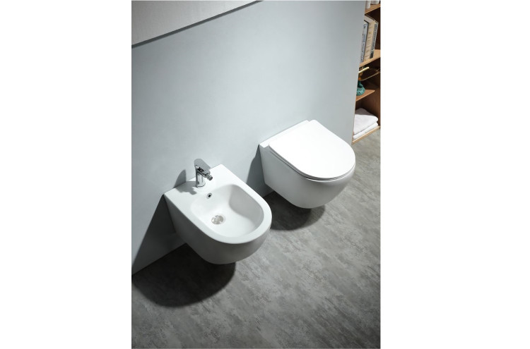 Биде подвесное Aquatek ЕВРОПА AQ1016-00 510*355*310 мм, цвет белый