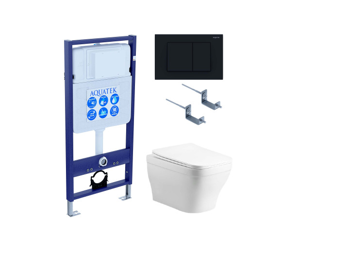 Комплект унитаз + инсталляция Aquatek SET AQUATEK АМАДЕО cm-012 4в1