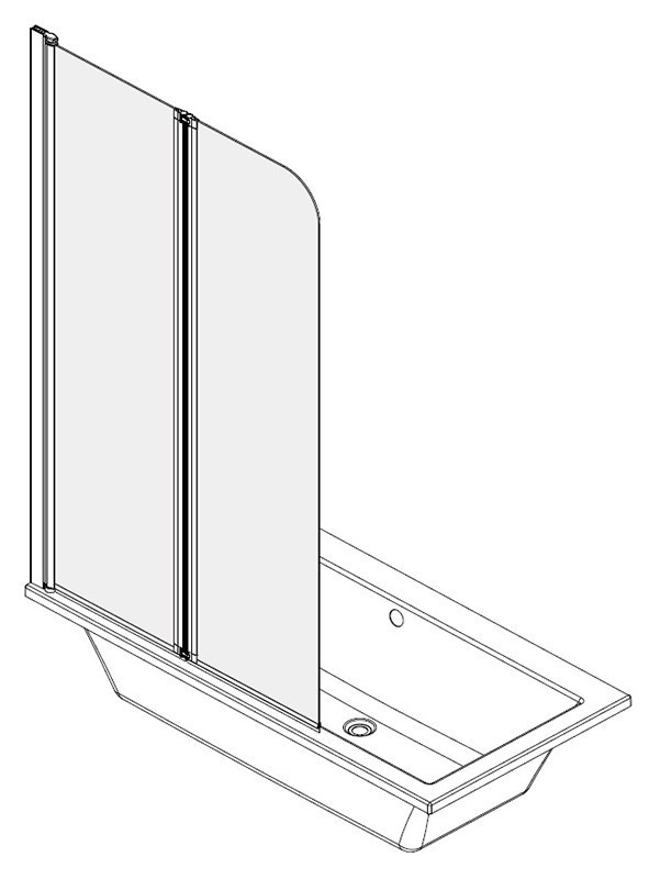Шторка на ванну Azario AZ-141BS 80x140
