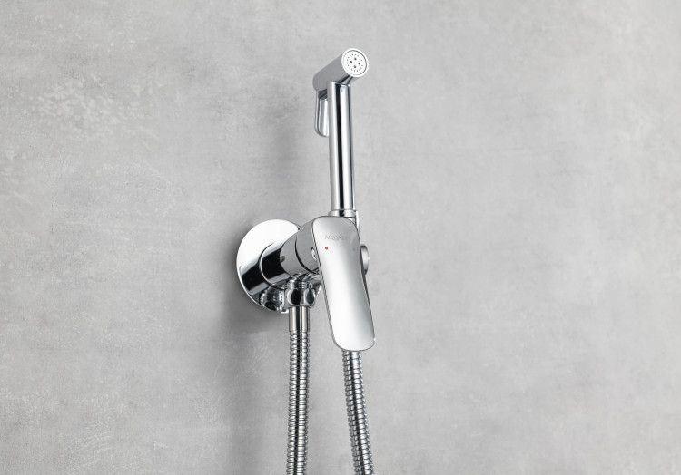 Комплект для гигиенического душа встроенный Aquatek (cмеситель + гигиеническая лейка + шланг) AQ1019CR ВЕГА