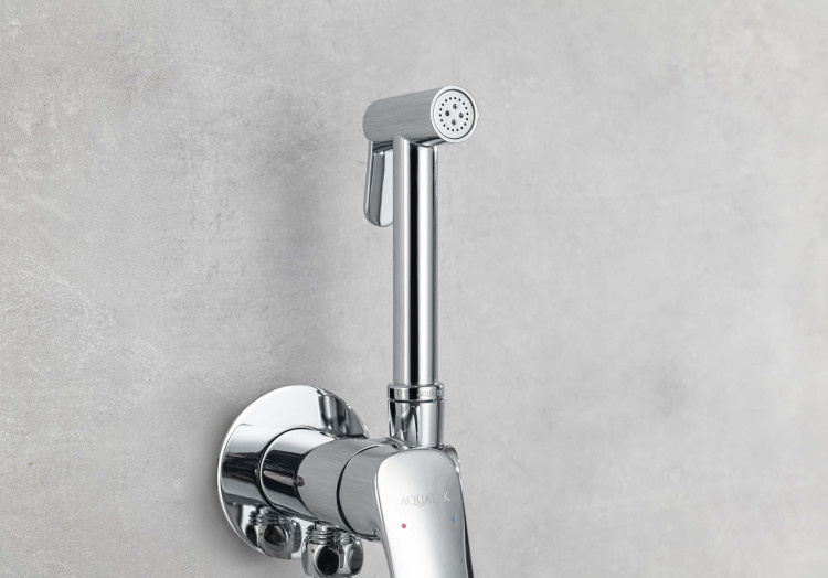 Комплект для гигиенического душа встроенный Aquatek (cмеситель + гигиеническая лейка + шланг) AQ1019CR ВЕГА