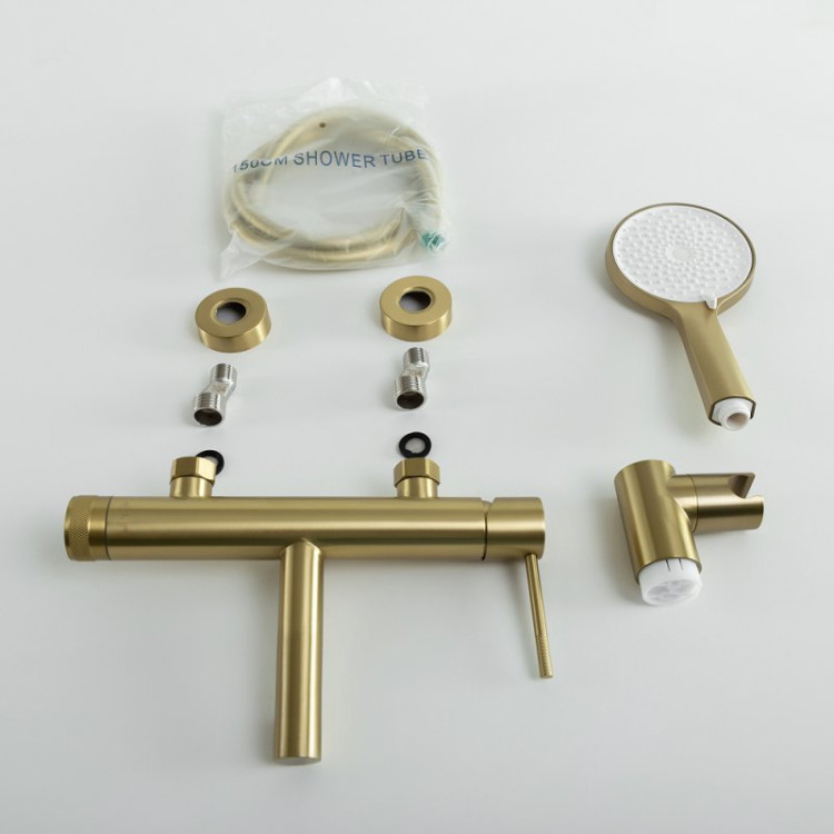 Смеситель для ванны и душа в комплекте с ручным душем, шлангом и держателем Cezares RELAX-VD-NOP