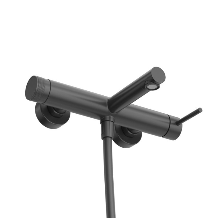 Смеситель для ванны и душа в комплекте с ручным душем, шлангом и держателем Cezares RELAX-VD-NOP