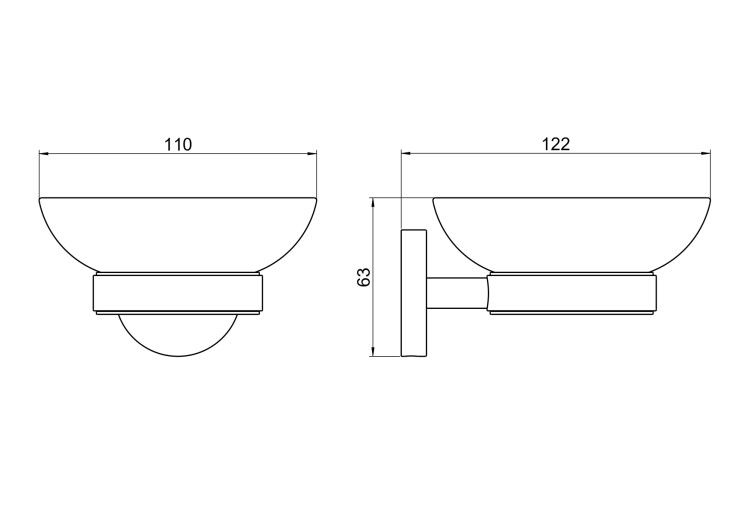 Мыльница Aquatek матовый черный AQ4603MB Бетта