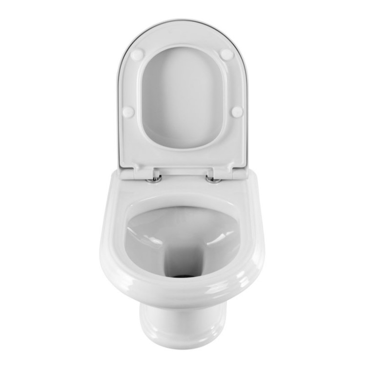 Сиденье дюропласт, soft close, металлическое крепление Cezares CZR-6045-SC