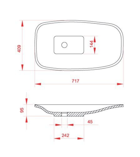 Раковина-чаша Montebianco Tuscany 71 13172