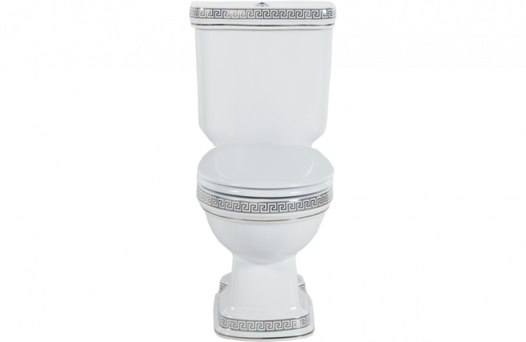 CREAVIT KLASIK Декор VERCACI/ХРОМ Унитаз KL310.001X0