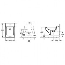 Биде Villeroy&Boch La Belle 542700 подвесное