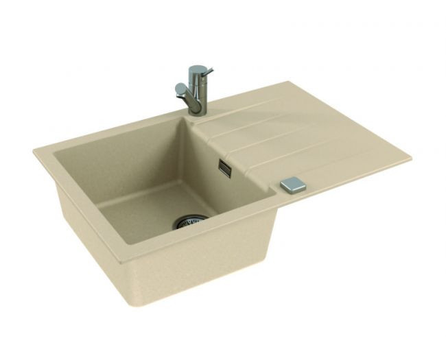 Мойка ALVEUS GRANITAL CADIT 20 TERRA - G22 790 X 500  1X в комплекте с сифоном 1132823,