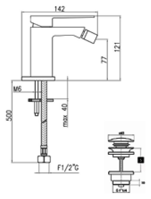 Смеситель для биде Webert Pegaso PE840102