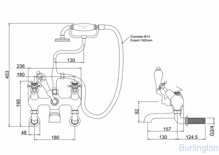 Смеситель для ванны 