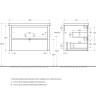 База под раковину подвесная с двумя выкатными ящиками 996x478x500 Cezares RELAX-1000-2C-SO-GM
