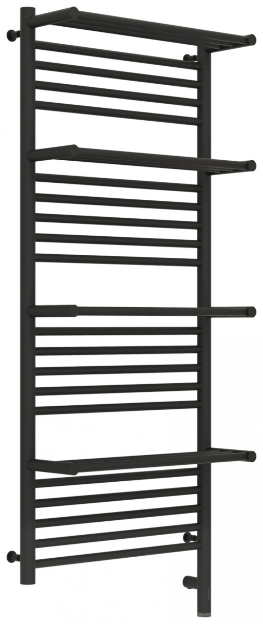 Полотенцесушитель электрический Сунержа Богема с 4 полками 3.0 1200х500 / МЭМ правый Тёмный титан муар