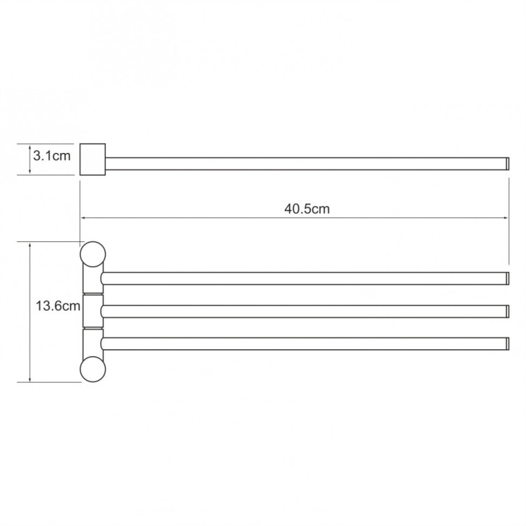 WasserKRAFT K-1533 Держатель полотенец тройной