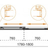 Шторка на ванну TANDEM-SOFT-VF-2 Cezares TANDEM-SOFT-VF-2-180/145-C-BORO-IV