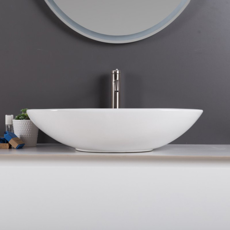 Раковина керамическая накладная, овальная BelBagno BB1104