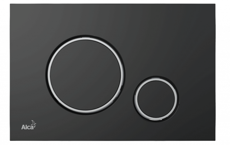 Кнопка управления для скрытых систем инсталляции, черный-мат/xром-глянец Alcadrain M778