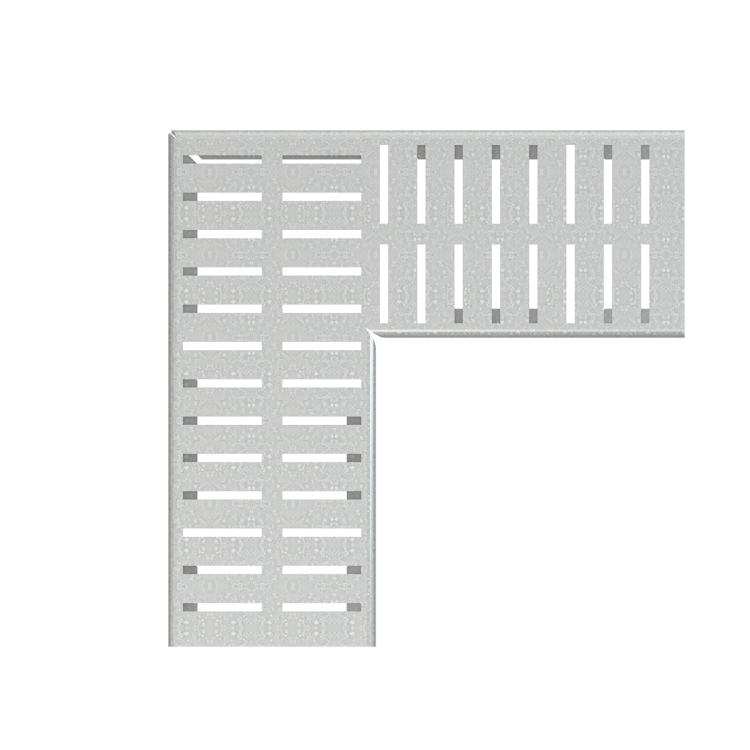 Решетка для дренажного углового желоба 100 мм, оцинкованная сталь Alcadrain ADZ-R122R