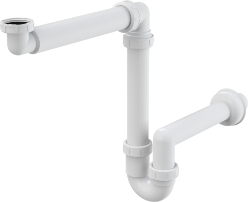 Cифон для умывальника экономящий пространство с накидной гайкой 5/4&quot; Alcadrain A434