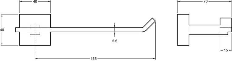 Держатель для туалетной бумаги, 15,5 см. Jacob Delafon EO E77870-CP