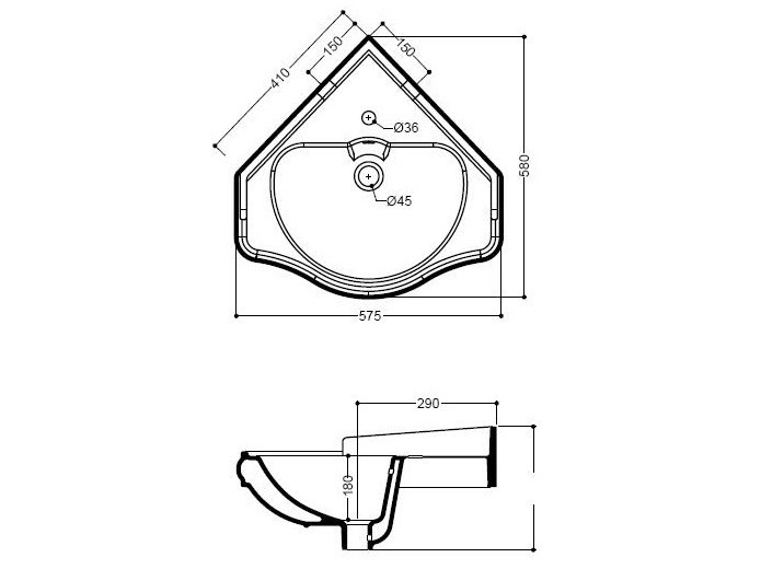 Раковина Kerasan Retro 1032
