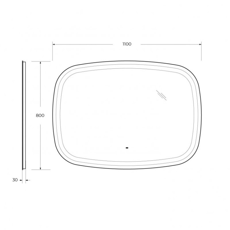 Зеркало со встроенной подсветкой и датчиком движения, 12V, 220-240V Cezares CZR-SPC-MOLVENO-1400-800-MOV