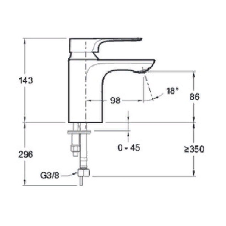 Смеситель для раковины Jacob Delafon Aleo+ E72314-CP