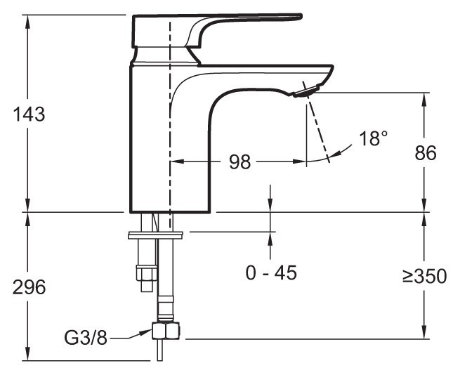 Смеситель для раковины Jacob Delafon Aleo+ E72314-CP