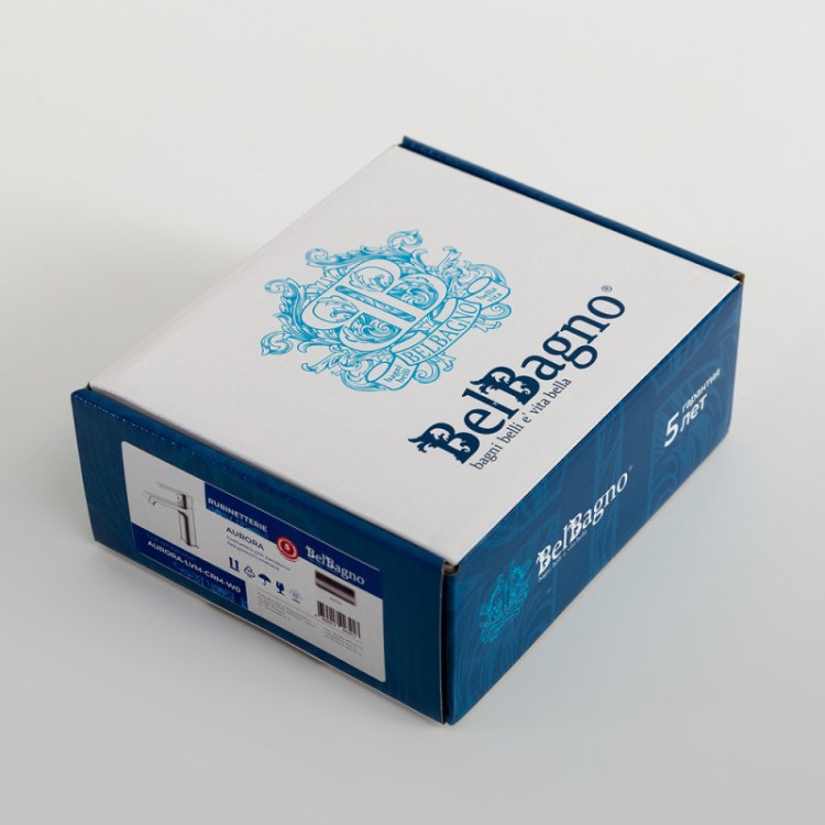 Смеситель для раковины без донного клапана Cezares AURORA-LVM-CRM-W0