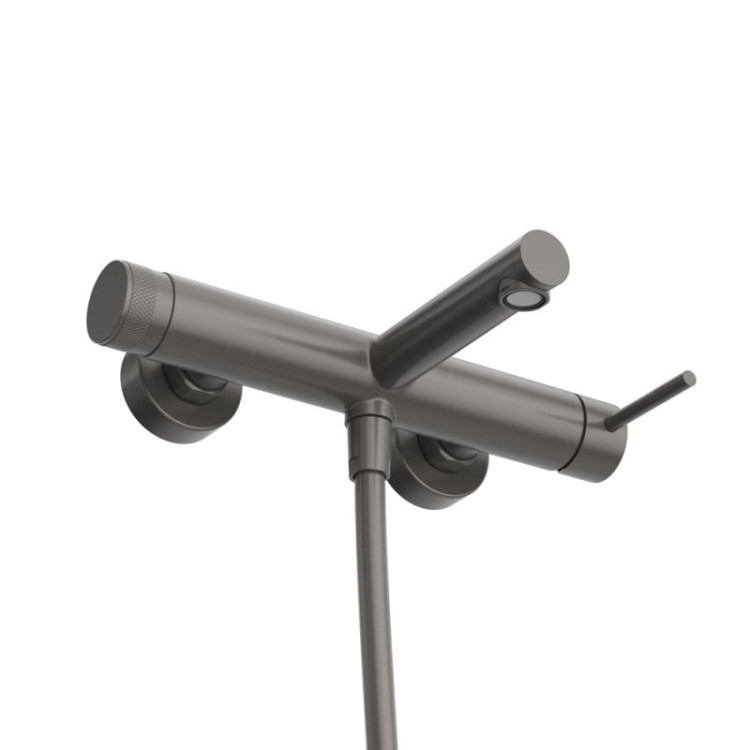 Смеситель для ванны и душа в комплекте с ручным душем, шлангом и держателем Cezares RELAX-VD-BORO