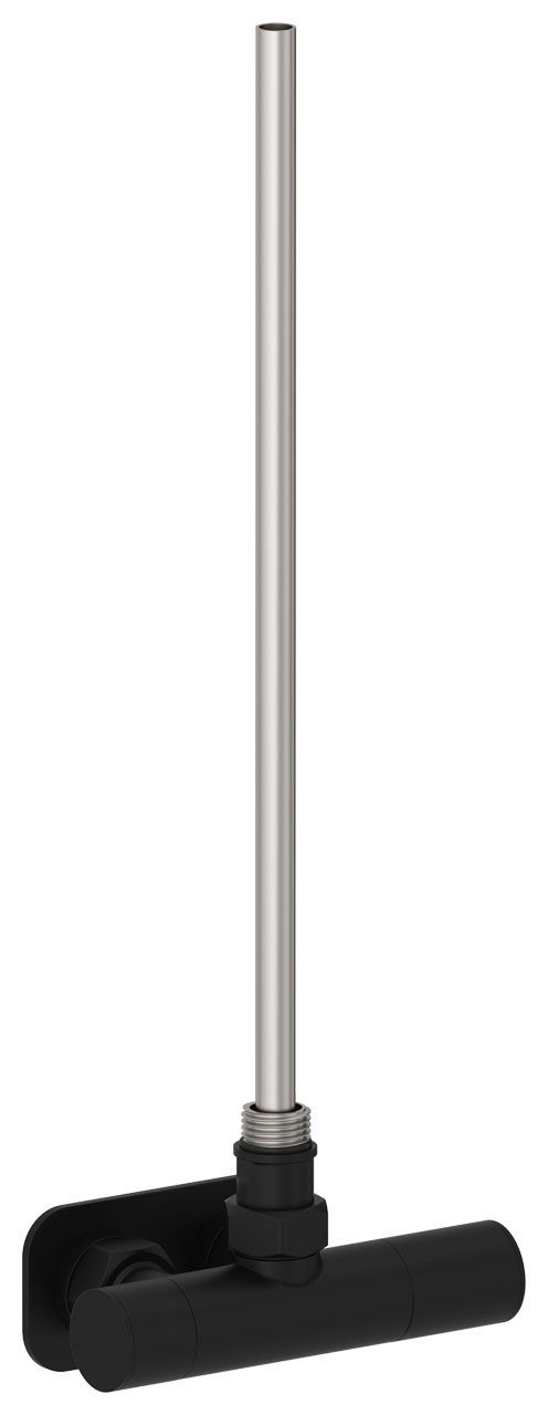 Вентиль 1х1/2&quot; Сунержа угловой маховик-скрытый EU50 правое Матовый чёрный