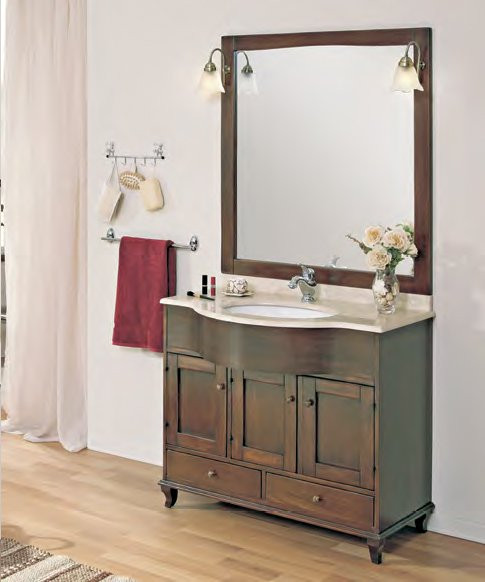 База под раковину с двумя выдвижными ящиками и тремя распашными дверцами 100x59x80 Cezares V105I.03