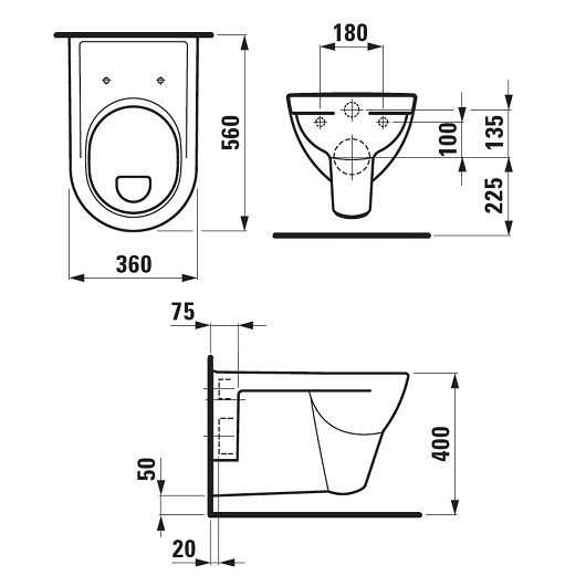 Унитаз Laufen Pro подвесной
