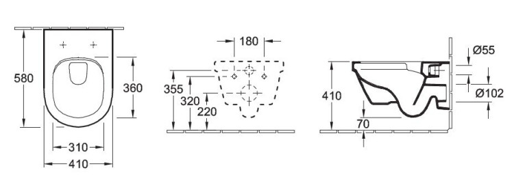 Унитаз Villeroy&Boch Architectura 4688R0 подвесной