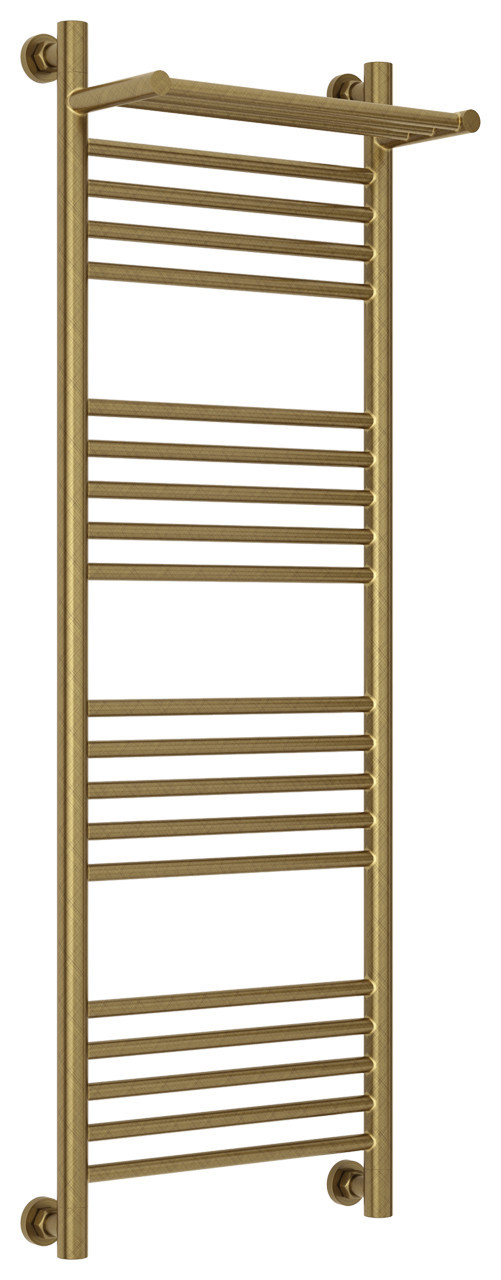 Полотенцесушитель водяной Сунержа Богема с полкой+ 1200х400 Состаренная бронза