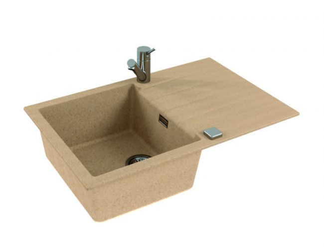 Мойка ALVEUS GRANITAL CADIT 20 BEIGE - G55 790 X 500 1X в комплекте с сифоном 1132823,