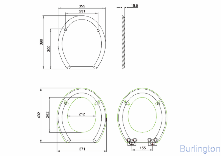 Сиденье на унитаз с микролифтом, крышкой и хромовыми петлями [S50], цвет «Медичи» Глянцевый