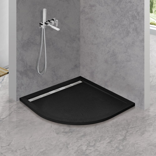 Поддон из искусственного мрамора, чёрный Cezares TRAY-AS-R-90-30-NERO