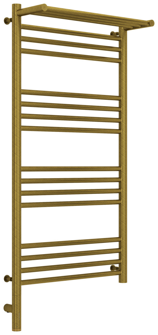 Полотенцесушитель электрический Сунержа Богема с полкой 3.0 1000х500 / МЭМ левый Состаренная бронза