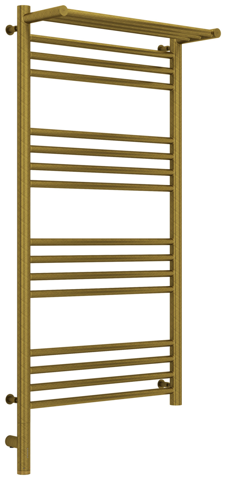 Полотенцесушитель электрический Сунержа Богема с полкой 3.0 1000х500 / МЭМ левый Состаренная бронза