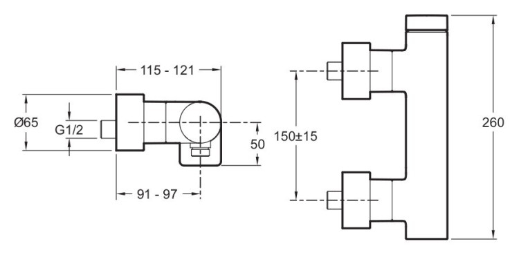 Смеситель для душа Jacob Delafon Composed E73091-CP