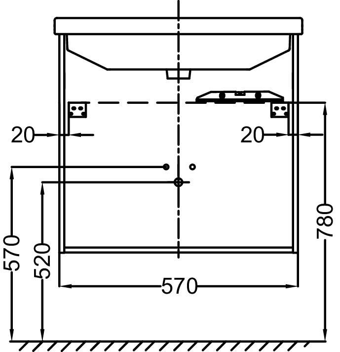 Мебель 57 см для раковины-столешницы, серый антрацит Jacob Delafon STRUKTURA EB1276-N14