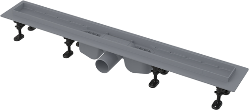 Водоотводящий желоб с порогами для перфорированной решетки или решетки под кладку плитки Alcadrain APZ12 Optimal