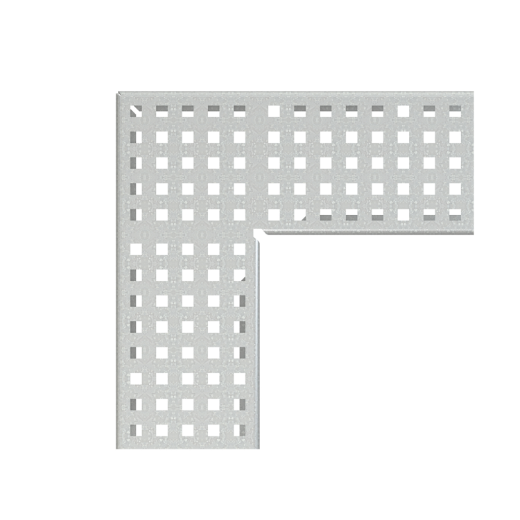 Решетка для дренажного углового желоба 100 мм, оцинкованная сталь Alcadrain ADZ-R123R